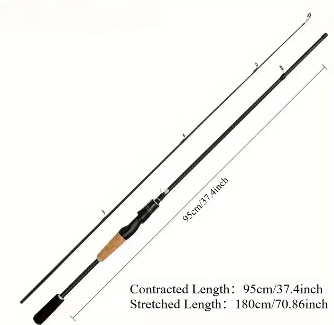 Carbon Fishing Spinning Rod 6β 2 Pieces