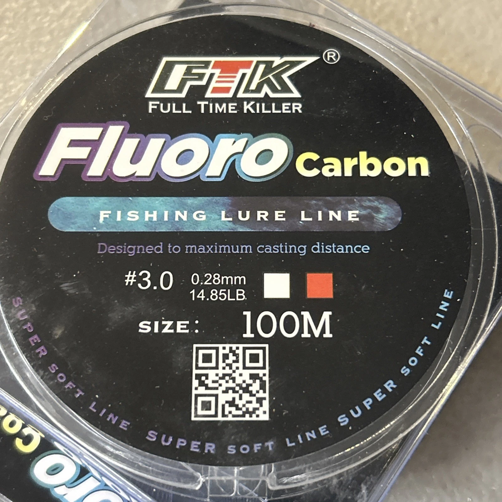 Fluorocarbon Fishing Line 15lb 320’ #3.0 Clear New